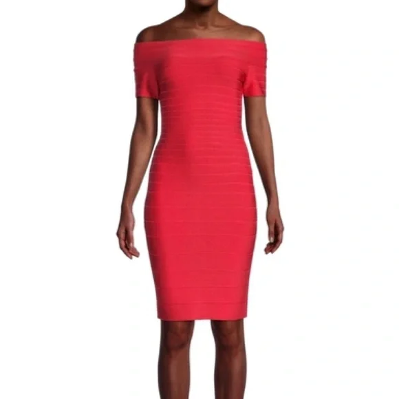 Herve Leger Dresses Herve Leger Womens Offtheshoulder Bodycon